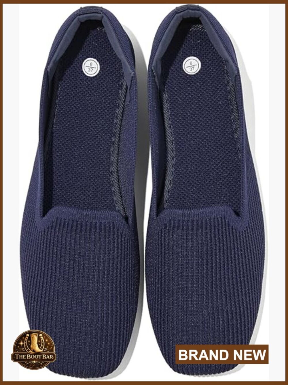 Women's Square Toe Mesh Knit Ballet Flats Slip On Memory Foam Walking Dress